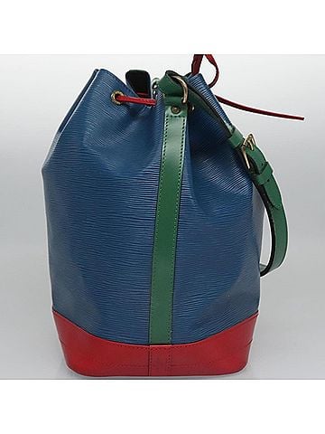 Louis Vuitton Noe Blue Leather Shoulder Bag (view 2)