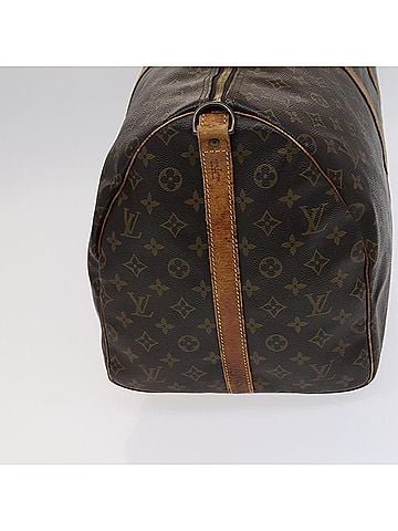 Louis Vuitton Keepall Bandouliere 55 Brown Canvas Travel Bag (view 2)