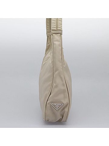 Prada Tessuto Beige Synthetic Shoulder Bag (view 2)