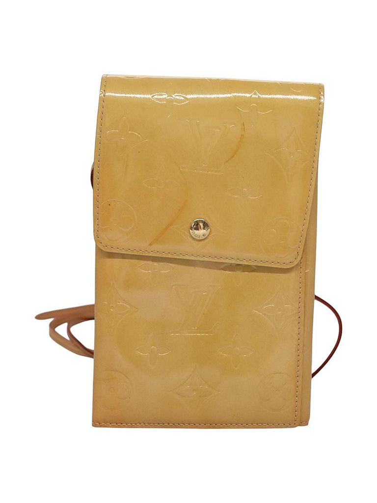 Louis Vuitton 100% Patent Leather Solid Tan Walker Beige Patent Leather Wallet One size - photo 1