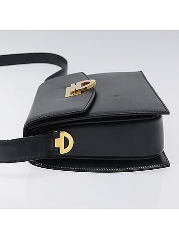 Céline Navy Leather Shoulder Bag (view 2)