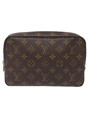 Louis Vuitton Trousse De Toilette Brown Canvas Clutch Bag (view 1)
