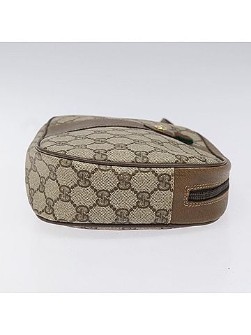 Gucci Ophidia Beige Canvas Clutch Bag (view 2)