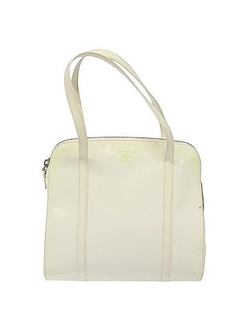 Prada White Patent Leather Handbag (view 1)