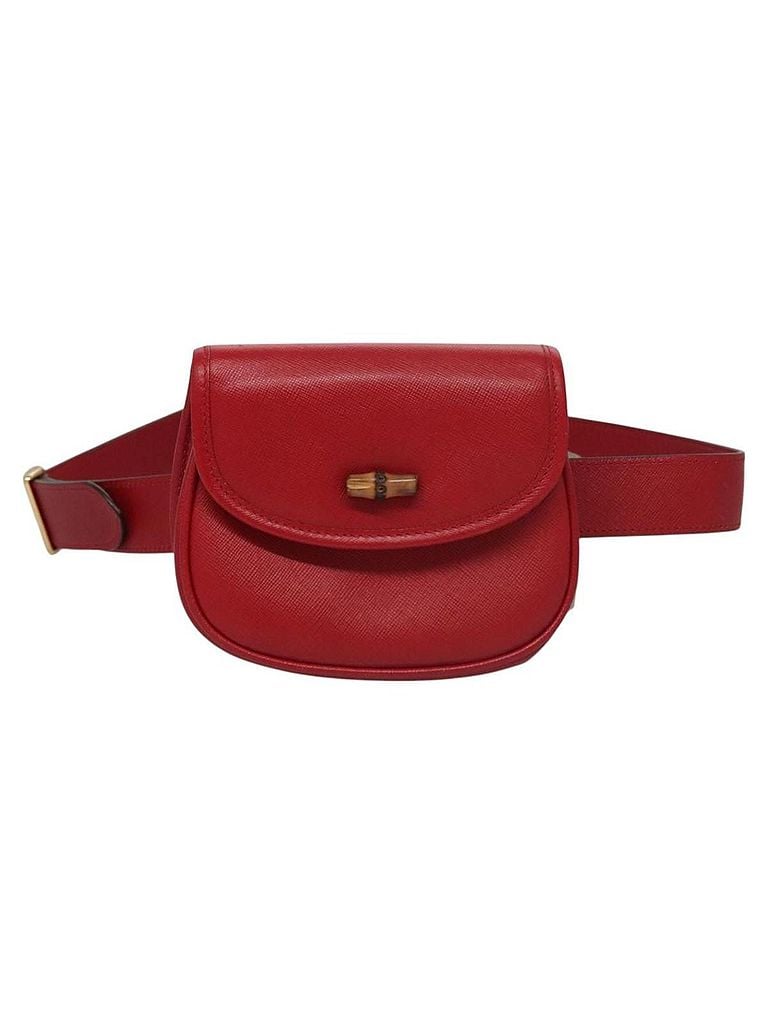 Gucci 100% Leather Solid Red Bamboo Red Leather Shoulder Bag One size - photo 1