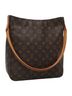 Louis Vuitton 100% Canvas Solid Brown Looping Gm Brown Canvas Shoulder Bag One size - photo 1