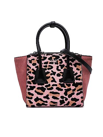 Prada Ponyhair Leopard Print Cavallino Twin Pocket Satchel (view 1)