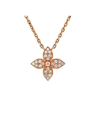 Louis Vuitton Star Blossom Pendant Necklace 18K Rose Gold and Diamonds (view 1)