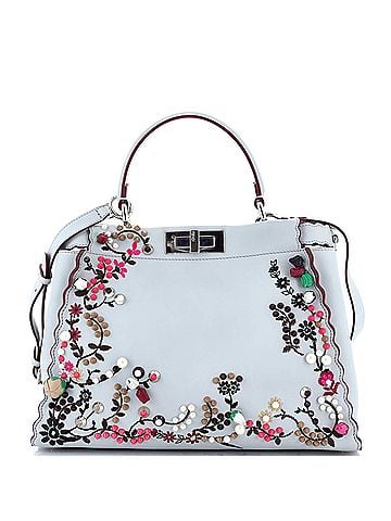 Fendi Peekaboo Bag Embroidered Studded Leather Regular (view 1)