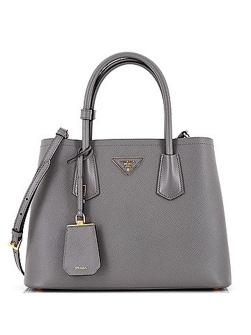 Prada Cuir Double Tote Saffiano Leather Small (view 1)
