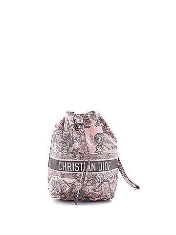 Christian Dior Logo Travel Drawstring Pouch Printed Fabric (view 1)