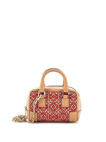 Loewe Amazona Bag Leather and Jacquard Canvas Nano (view 1)