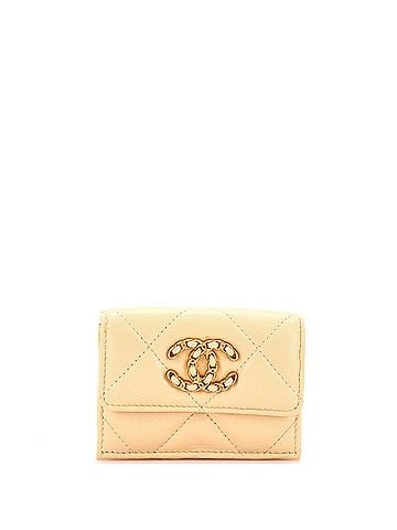 Chanel 19 Trifold Flap Wallet Quilted Lambskin Small (view 1)