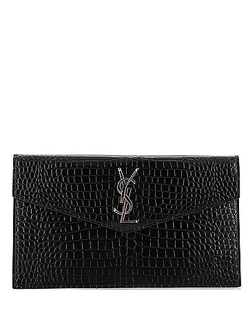 Saint Laurent Uptown Pouch Crocodile Embossed Leather (view 1)