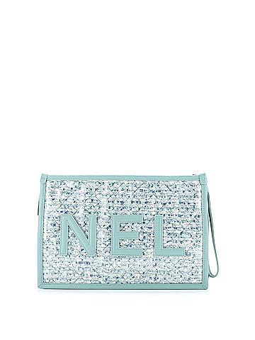 Chanel Logo Wristlet Clutch PVC Over Quilted Tweed Large (view 2)