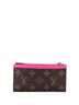 Louis Vuitton 100% Coatead Canvas Brown Pink Coin Card Holder Macassar Monogram Canvas One size - photo 1