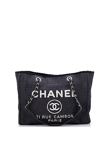 Chanel Deauville Tote Denim Small (view 1)
