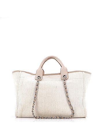 Chanel Deauville Tote Striped Mixed Fibers Medium (view 2)