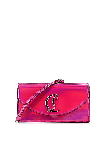 Christian Louboutin Loubi54 Chain Clutch Metallic Leather (view 1)