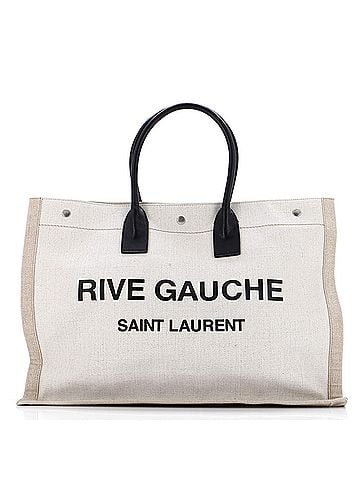 Saint Laurent Rive Gauche Shopper Tote Canvas Large (view 1)