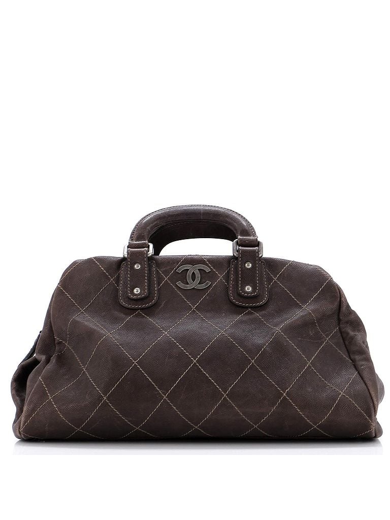 Chanel 100% Leather Brown Outdoor Ligne Doctor Bag Quilted Caviar Large One size - photo 1