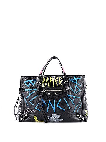 Balenciaga Papier Graffiti A6 Zip Around Classic Studs Bag Leather (view 1)