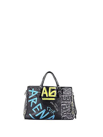 Balenciaga Papier Graffiti A6 Zip Around Classic Studs Bag Leather (view 2)