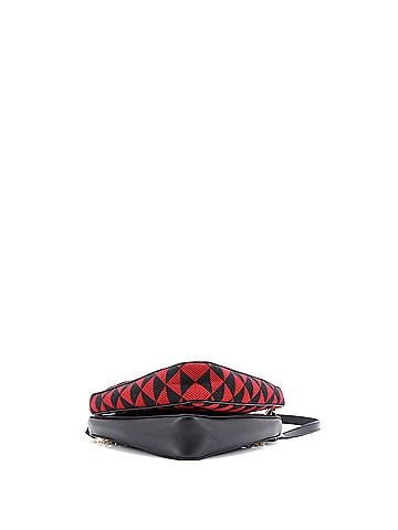 Prada Double Symbole Triangle Bag Leather and Jacquard Mini (view 2)