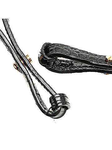 Saint Laurent Mini Croc Embossed Monogram Cassandra Satchel (view 2)