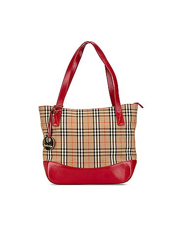 Burberry Haymarket Check Canvas Tote (view 1)