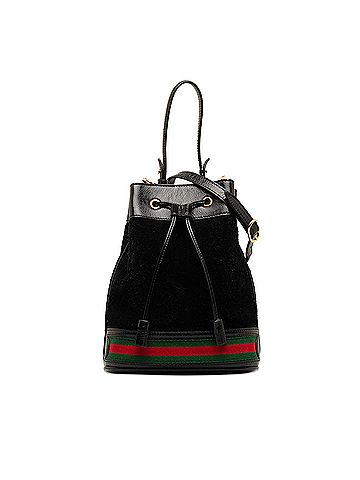 Gucci Suede Ophidia Web Bucket Bag (view 1)