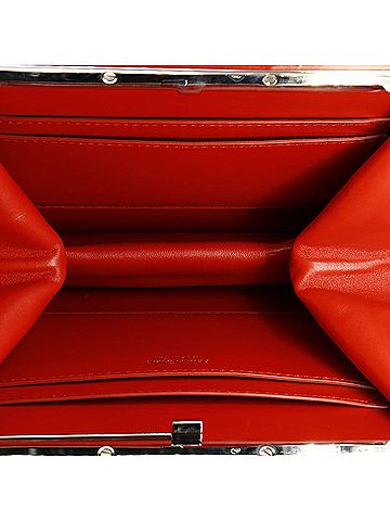 Salvatore Ferragamo 100% Leather Red New Frame Top Handle Bag Leather One size