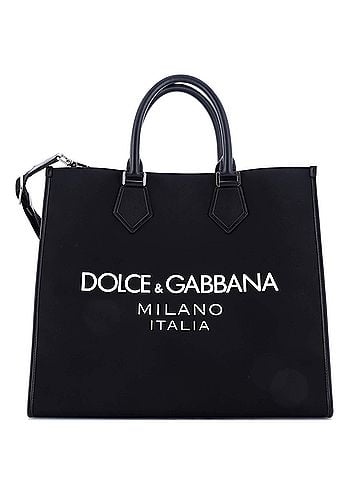 Dolce & Gabbana Edge Logo Tote Canvas Large (view 1)