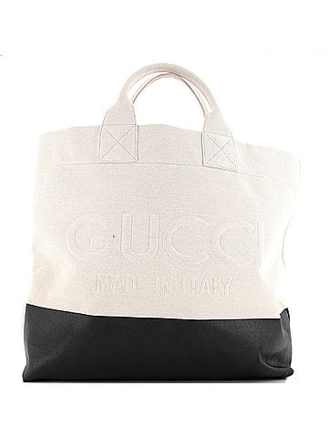 Gucci Logo Embossed Open Tote Canvas (view 1)
