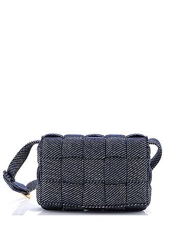 Bottega Veneta Cassette Crossbody Bag Padded Maxi Intrecciato Denim (view 1)