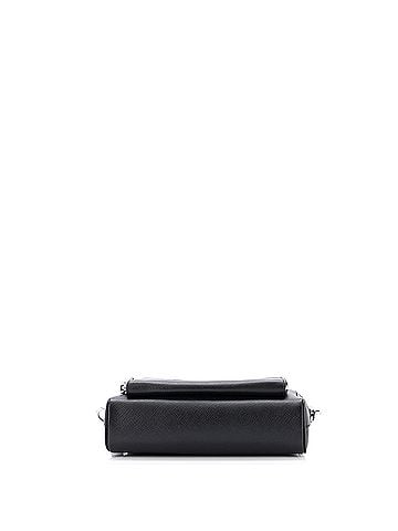 Prada Triangle Logo Messenger Bag Embossed Saffiano Leather Small (view 2)
