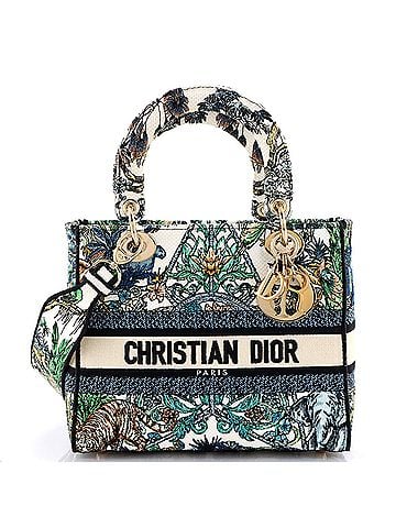 Christian Dior Lady D-Lite Bag Embroidered Canvas Medium (view 1)
