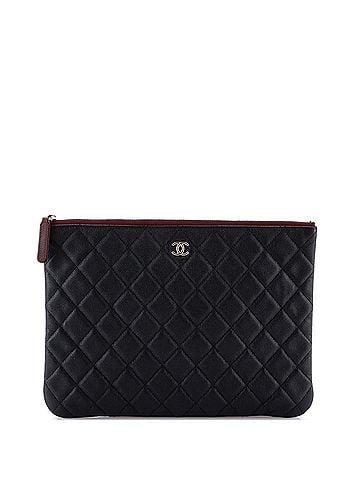 Chanel O Case Clutch Quilted Caviar Medium (view 1)