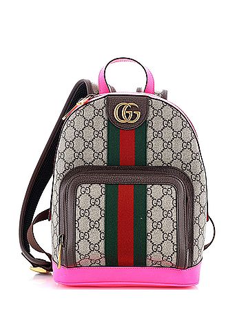 Gucci Ophidia Backpack GG Coated Canvas and Leather Small (view 1)