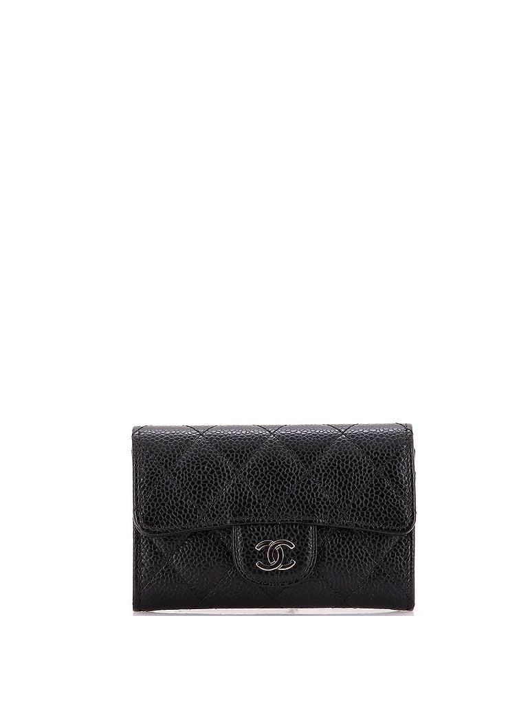 Chanel 100% Leather Black Classic Flap Card Holder Quilted Caviar One size - photo 1