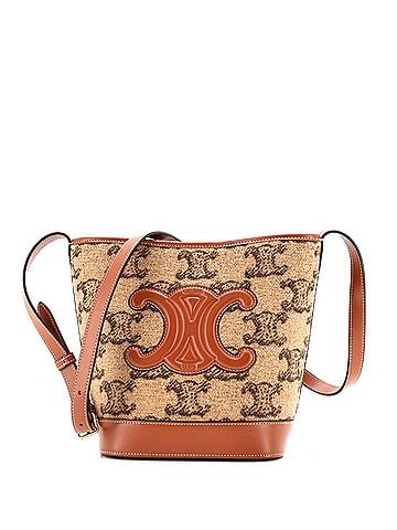 Céline Cuir Triomphe Bucket Bag Triomphe Wool Small (view 1)