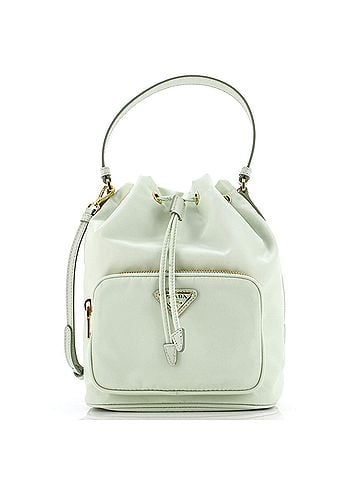 Prada Duet Drawstring Bucket Bag Tessuto Small (view 1)