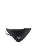 Prada 100% Leather Black Triangle Logo Wristlet Pouch Embossed Leather One size - photo 4