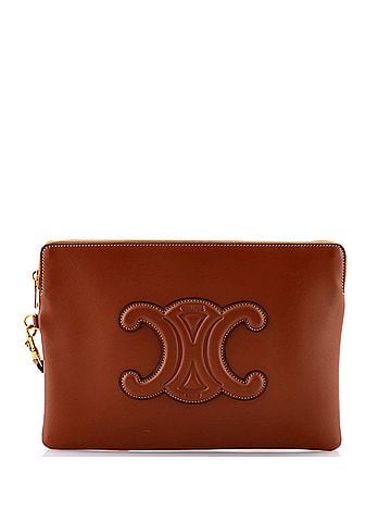 Céline Cuir Triomphe Wristlet Pouch Leather Small (view 1)