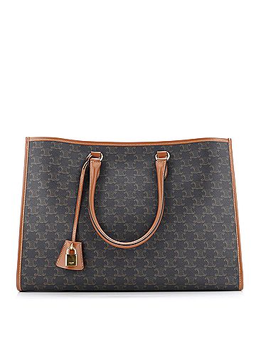 Céline Horizontal Cabas Tote Triomphe Coated Canvas (view 1)