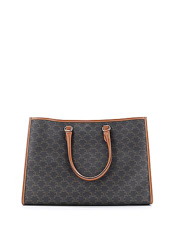 Céline Horizontal Cabas Tote Triomphe Coated Canvas (view 2)