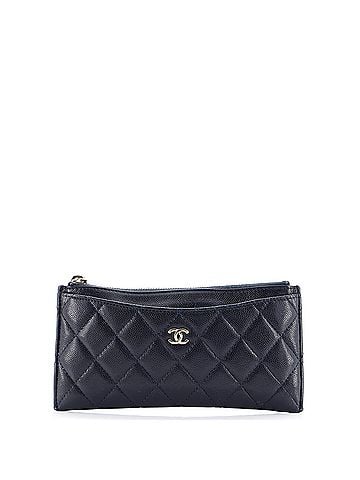 Chanel Classic Zip Pouch Quilted Caviar Long (view 1)