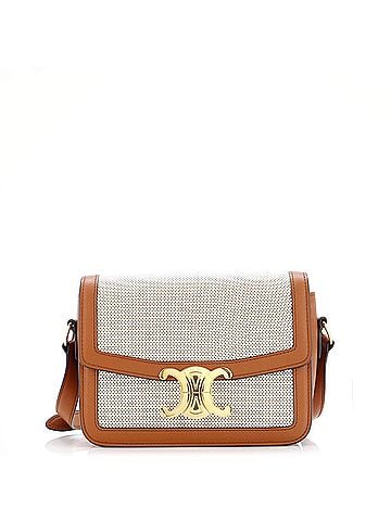 Céline Triomphe Shoulder Bag Canvas with Leather Teen (view 1)