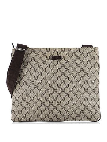Gucci Zip Top Messenger Bag GG Coated Canvas Large (view 1)