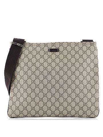 Gucci Zip Top Messenger Bag GG Coated Canvas Large (view 1)